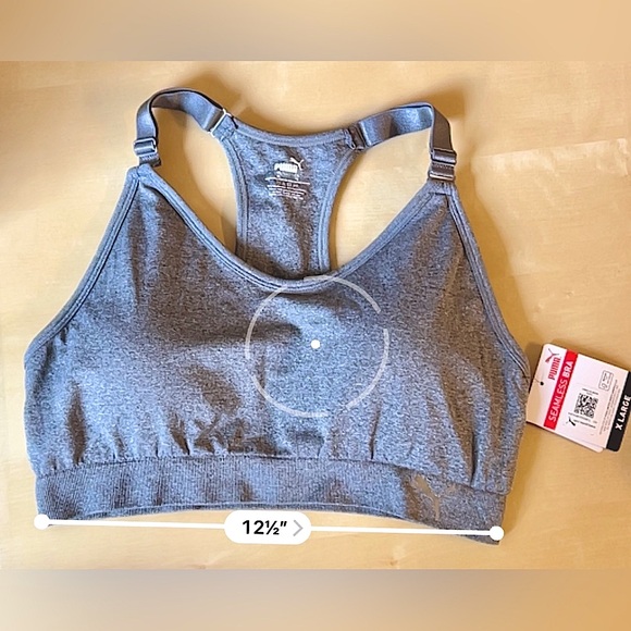 Puma Other - NWT Puma seamless Bra size XL gray removable pads